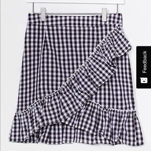 Nasty Gal gingham print skirt NWT